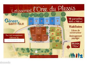 Terrain 250 m² Le Genest-Saint-Isle