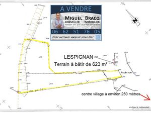 Terrain 623 m² Lespignan