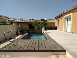 LOCATION VILLA MEUBLEE 100m2 – PISCINE - CUISINE EXTERIEURE BBQ