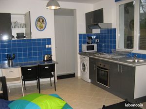 Location studio meublé avec jardin