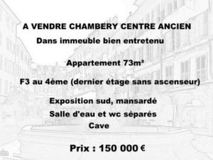 A vendre chambery centre ancien