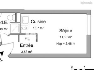 Appartement 1 pièce 20 m²