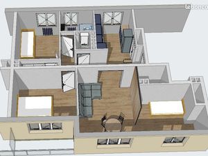 Superbe T4 de 63 m² entièrement rénové + Balcon exposé Ouest + Garage fermé + Cave + Parki