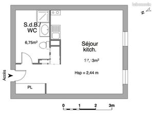 Appartement 1 pièce 33 m²