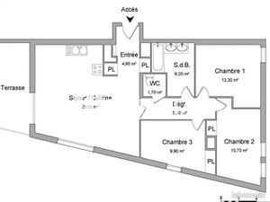 Appartement 4 pièces 80 m²