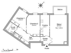 Appartement 3 pièces 71 m²