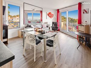 T 2 meublé haut de gamme face mer