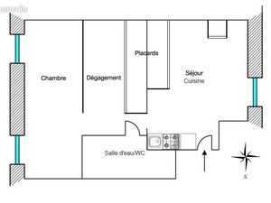 Appartement 3 pièces 33 m²