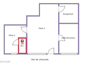Local commercial / bureaux 60 m² à proximité du quartier St Nicolas