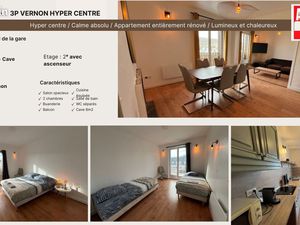 HYPER CENTRE VERNON - 3P 80 m2 rénové + Cave
