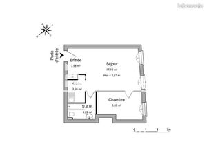 Appartement 2 pièces 37 m²