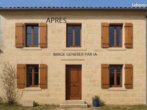 Maison en pierre de taille et moellons – 110 m² – Toiture neuve – À rénover – À 8 min de C