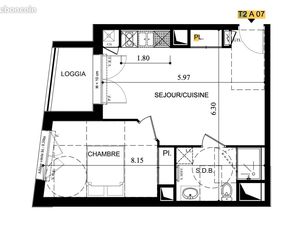 Appartement T2 à louer/St Malo-La Madeleine