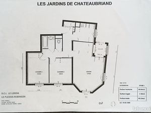Appartement 3 pces de 61 M² Lumineux