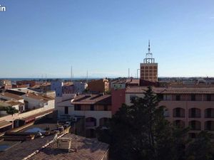 34300 cap d'agde-quartier le mole-flanerie-studio loggia-dernier etage - vue degagee avec 