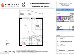 A louer Superbe T2-Résidence Séniors avec services à AGDE