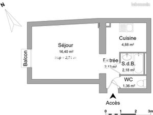 Appartement 1 pièce 26 m²