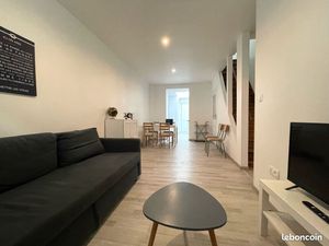 Maison meublée 73m² Lille Rue Degland – 2 ch + bureau – cour – métro L2 (coloc 2)