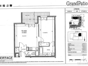 Loue T2 meublé 41m2 Lyon 3 900 CC