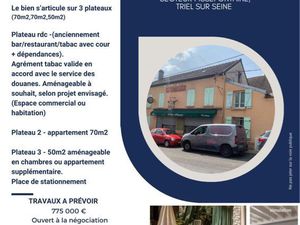 À vendre agrément tabac + maison 190 m2