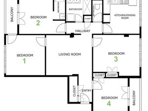 Grand T5 de 93 m² – 4 chambres – Location longue durée - Place Alexandre Moret