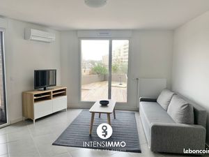 BASTIDE - RIVE DROITE : T3 meublé avec terrasse et parking