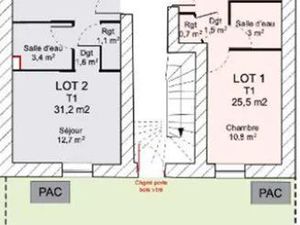 Appartement 1 pièce 27 m²