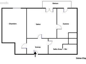 Appartement 2 pièces 42 m²