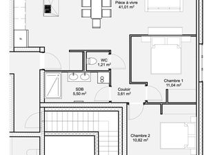 Appartement 3 pièces 73 m²