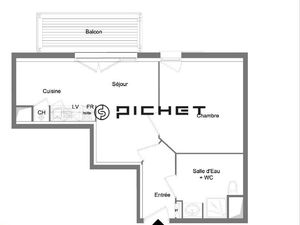 Appartement 2 pièces 36 m²