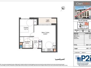 Appartement 2 pièces 44 m²