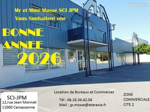 LOCAL et bureau 45M² CARCASSONNE CITE2