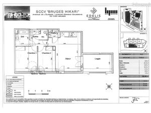 Appartement 3 pièces 61 m²