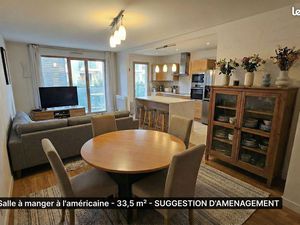 Appartement familial 4 pièces Rives de Seine – 90 m² – Quartier du Trapèze