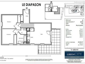 Appartement 3 pièces 64 m²