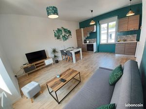 Loue T3 meublé de 50m2   2 chambres  machine à laver + place de Parking privée au pied de 