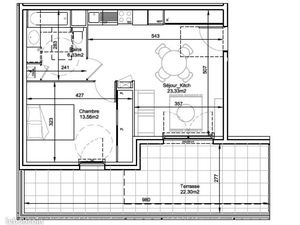 Appartement 2 pièces 43 m²