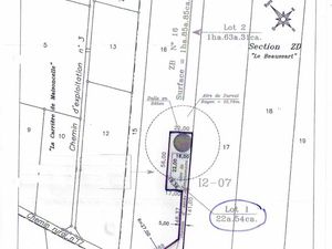 Terrain avec éolienne