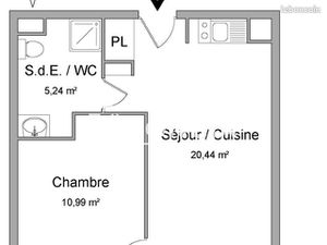 Appartement 2 pièces 36 m²