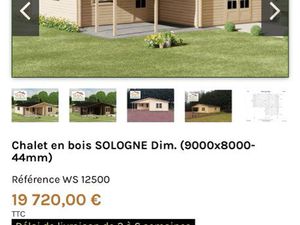 Chalet en bois 72m2 en kit