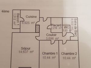 83500 Euros appartement 60 m actuellement loué