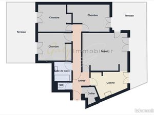 Challes les Eaux T4 avec terrasses