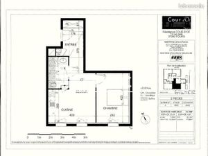 Appartement 2 pièces 38 m²