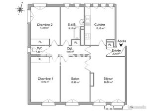 Appartement 4 pièces 97 m²