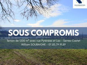 Terrain 1 200 m² Montardon