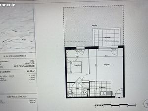 Appartement - F2 - 40 m²