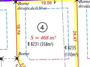 Parcelle constructible viabilisé et borné