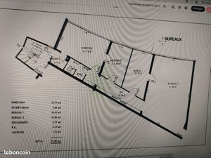 Location 4 pièces centre Mulhouse pour bureaux