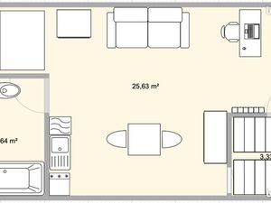 Studio meublé 30m2 Ecusson