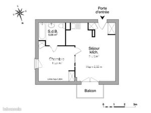 Appartement 2 pièces 38 m²